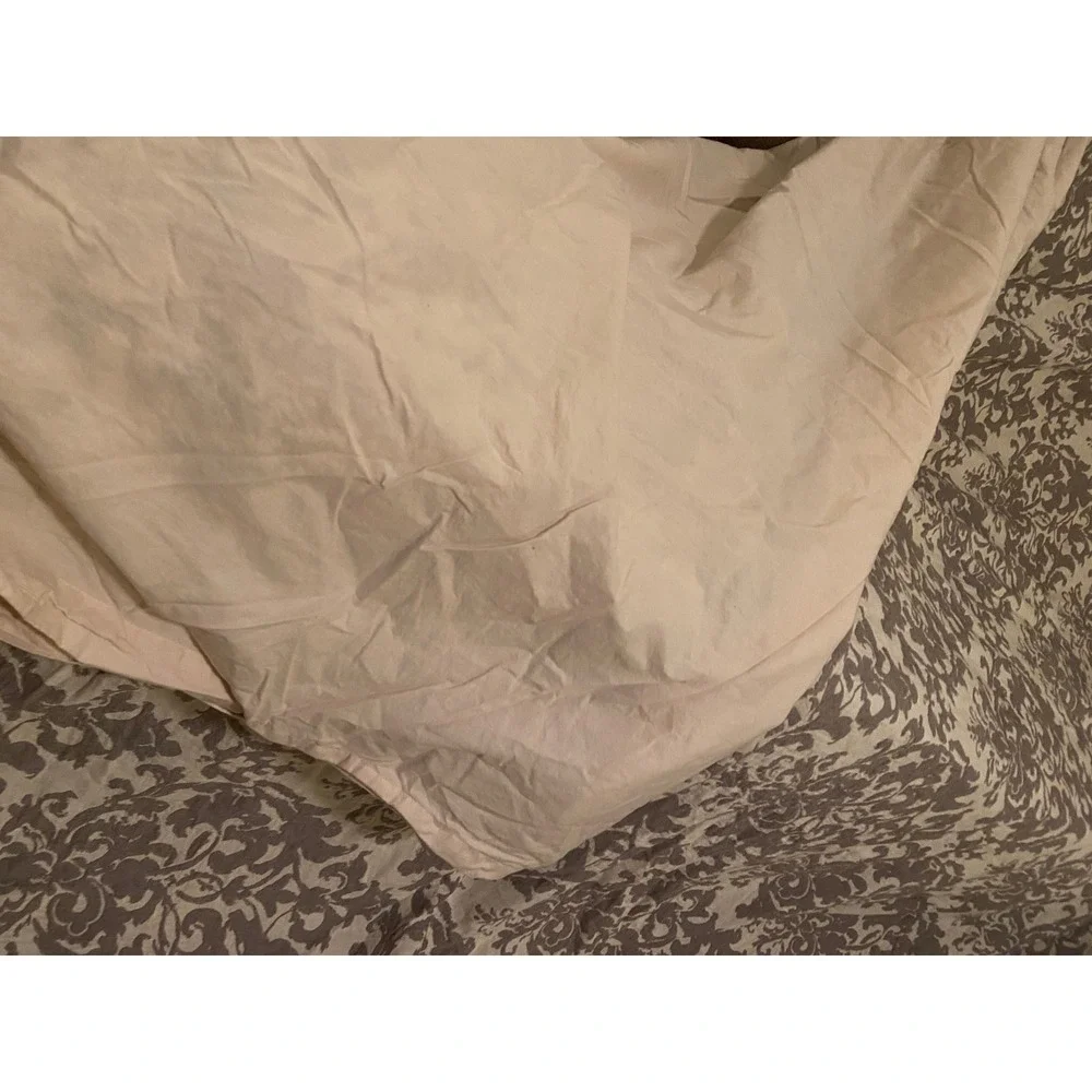 Pottery Barn JACQUARD MEDALLION Duvet Cover 2 shams Damask Linen Queen 92x88